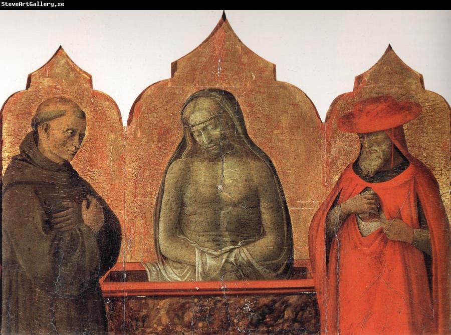 Fra Filippo Lippi The Dead Chris with St Francis and St Jerome.